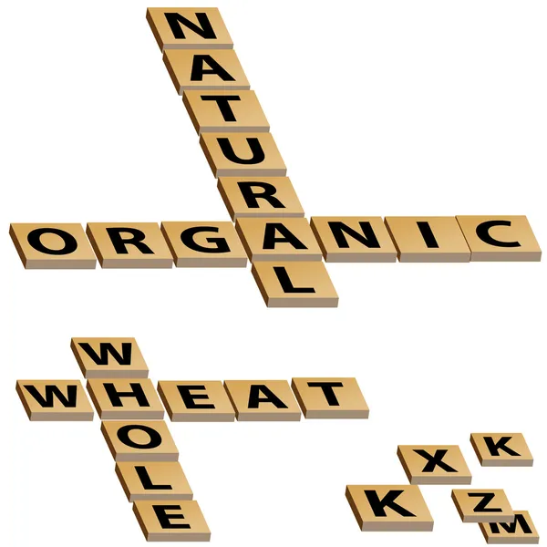 Enigma de palavras cruzadas de trigo orgânico natural —  Vetores de Stock