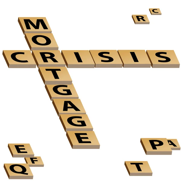 Mortgage krizi bulmaca — Stok Vektör