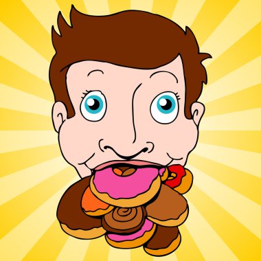 Mouthful of Donuts clipart