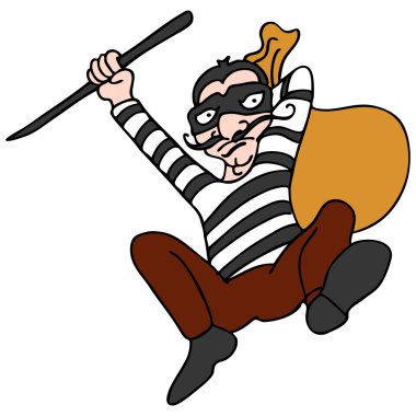 Robber Escaping clipart