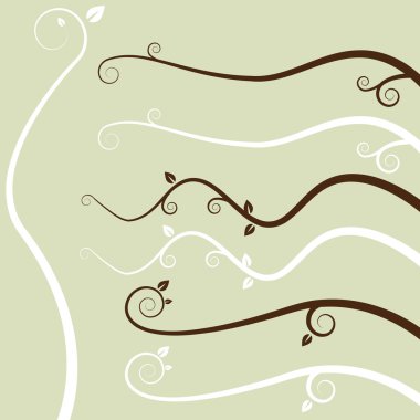 Swirl Leaf Branches clipart