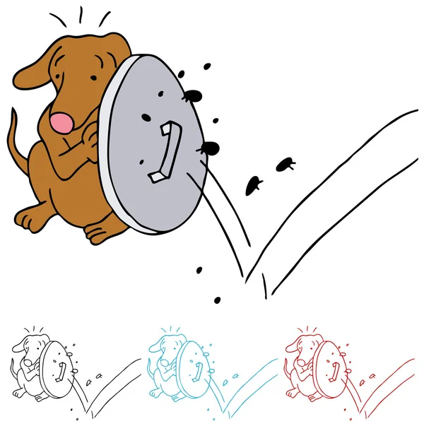 Hond afscherming van vlooien — Stockvector