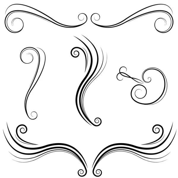 Elegant Swirl Design Elements — Stock Vector