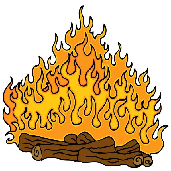 Desenhos animados da fogueira — Vetor de Stock
