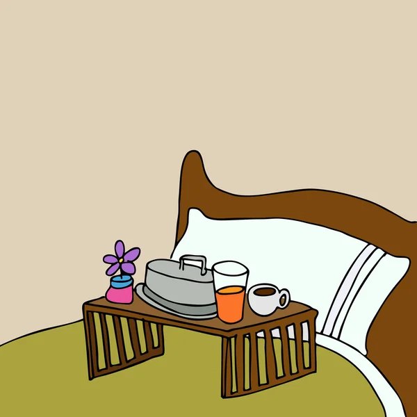 Завтрак в постель — стоковый вектор
