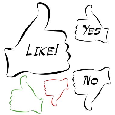 Like Thumbs Set clipart