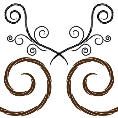 Rope Patterned Swirl Set clipart