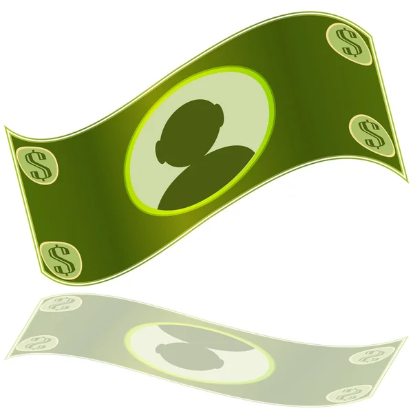 Dollar signe argent — Image vectorielle