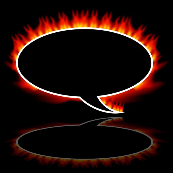 Yangın iletişim konuşma balonu — Stok Vektör