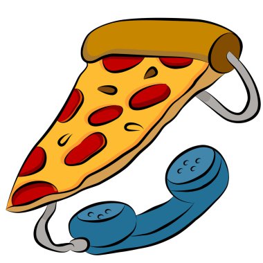 Pizza Phone Hotline clipart