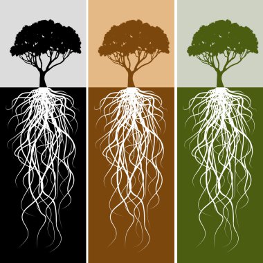 Vertical Tree Root Banner Set