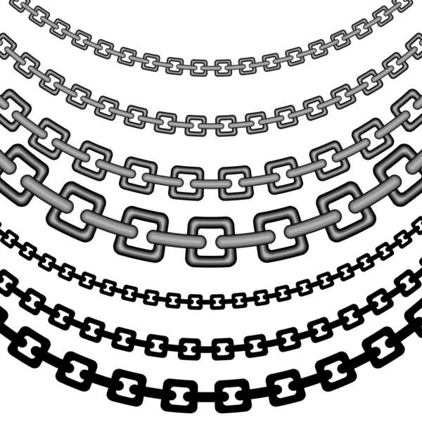 Modèle de chaîne incurvé — Image vectorielle