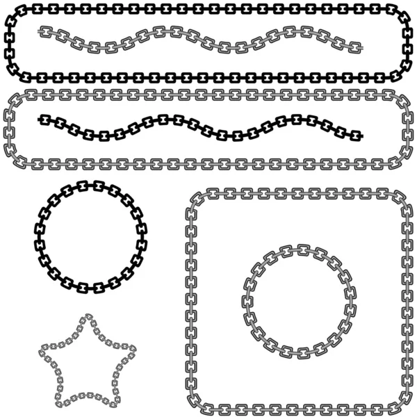 Набір елементів дизайну ланки ланцюга — стоковий вектор