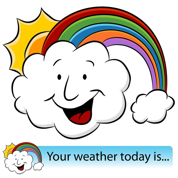 Weather Cloud Banner — Stock Vector