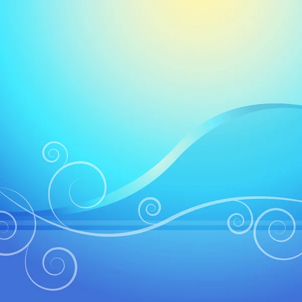 Résumé Blue Sunrise Background — Image vectorielle