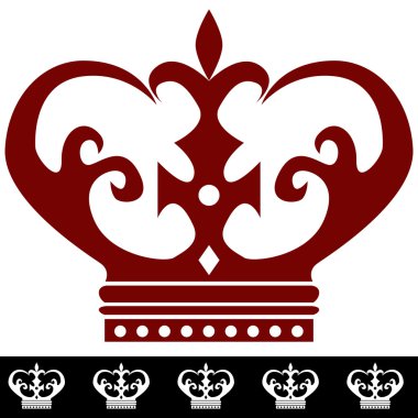 King Crown Icon and Border clipart