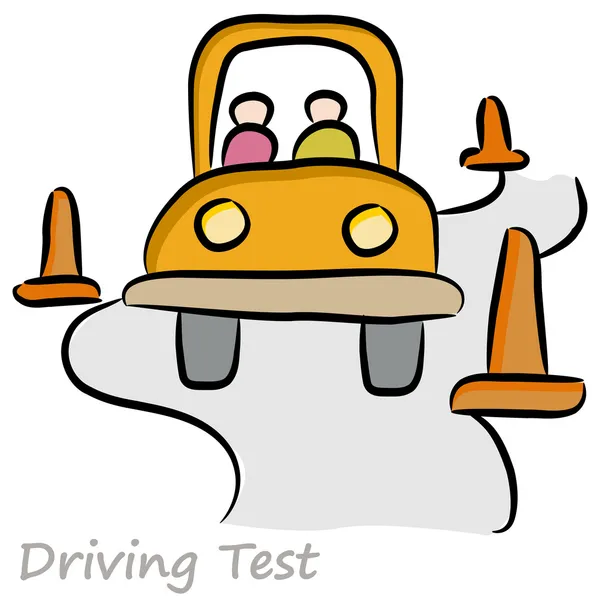 Тестирование вождения — стоковый вектор