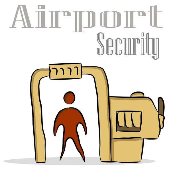 Sicurezza aeroportuale — Vettoriale Stock