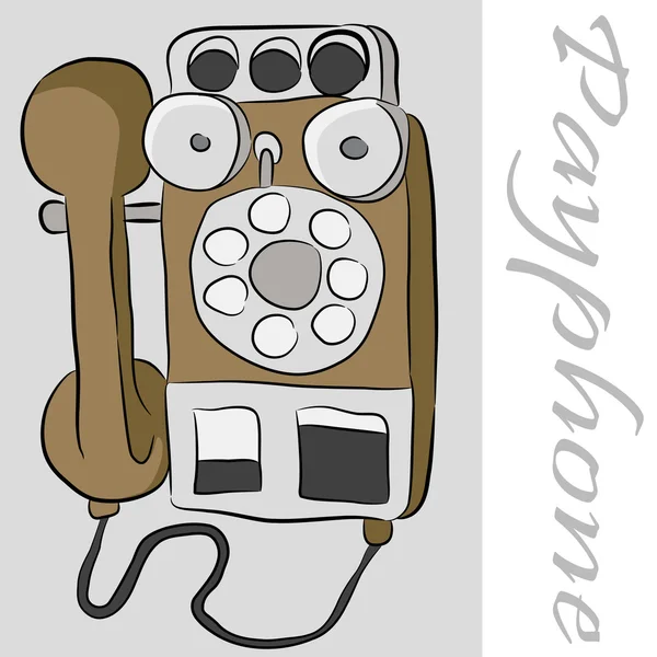 Telefonautomat telefon — Stock vektor