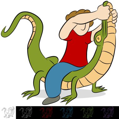 Alligator Wrestler clipart