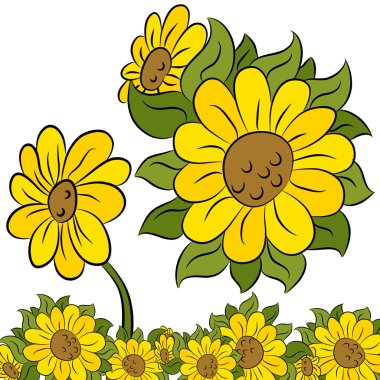 Sunflower Design Element clipart