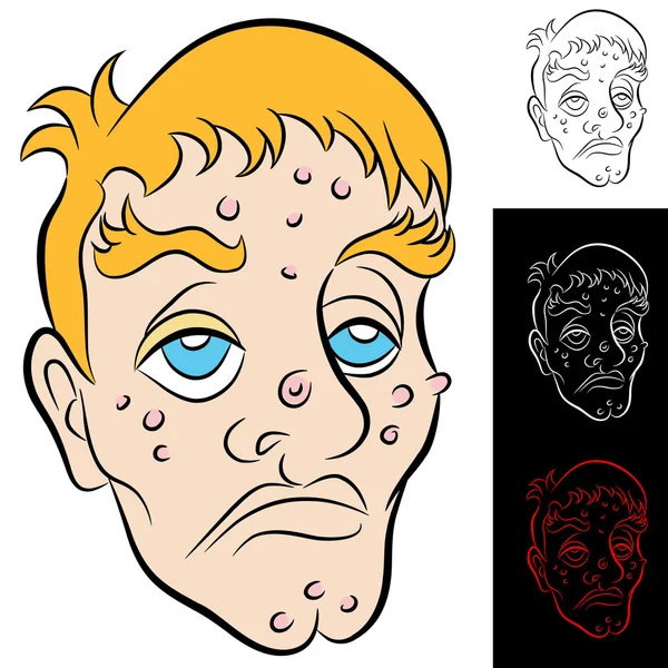 Mauvais visage homme — Image vectorielle