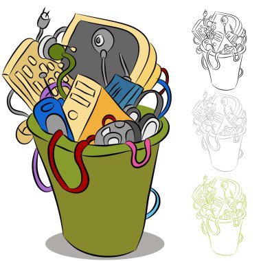 Old Discarded Technology clipart