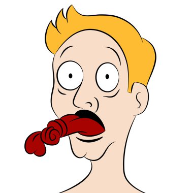 Tongue Tied Man clipart