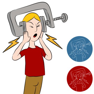 Headache Vice Man clipart