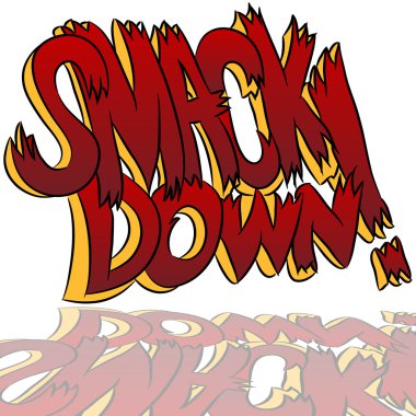 Smack Down Comic Sound Effect Text clipart