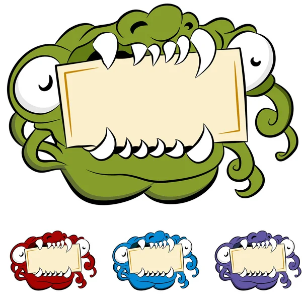Monster Bouche signe — Image vectorielle