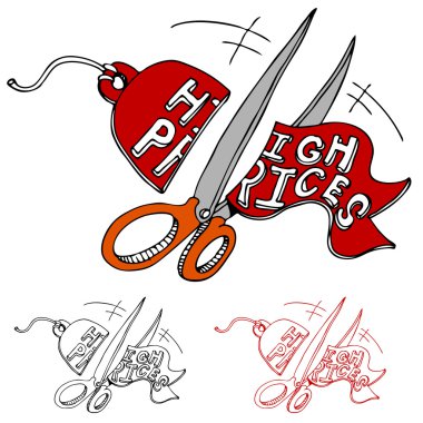 Cutting High Prices clipart