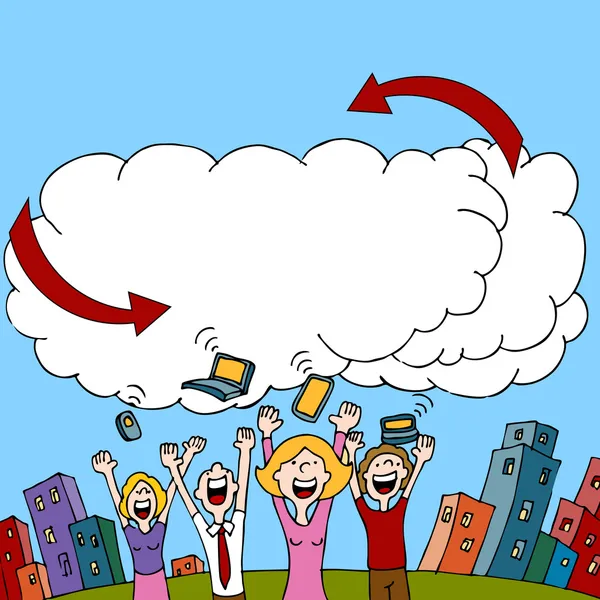 Chmura obliczeniowa — Wektor stockowy