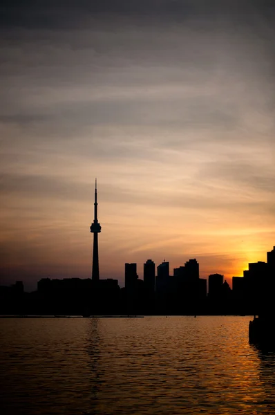 Toronto přístav při západu slunce — Stock fotografie