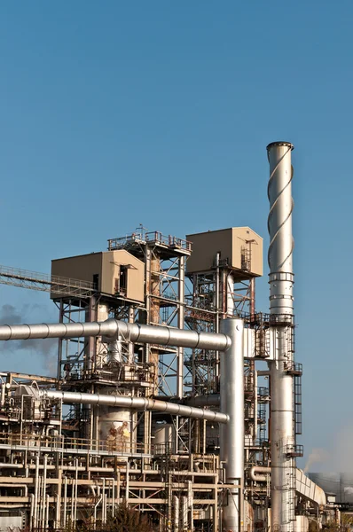 Impianto di raffineria petrolchimica — Foto Stock