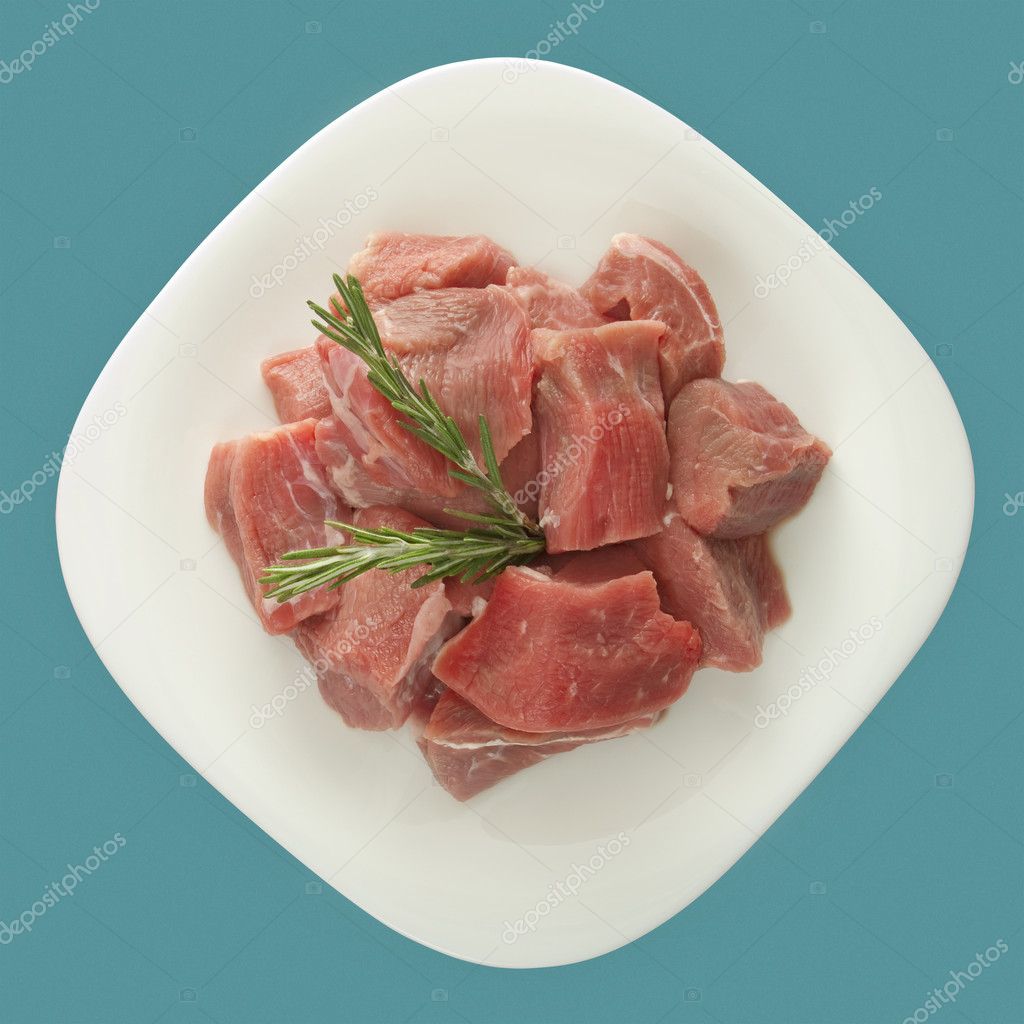 Stew Meat Raw Top View — Stock Photo © natspel 5600041