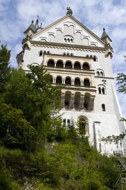 Neuschwanstein Kalesi yan duvar