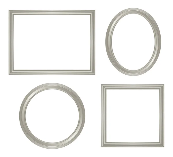Einfacher silberner Rahmen — Stockfoto