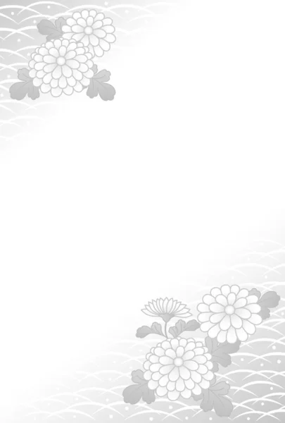 Monochroom daisy en gras briefkaart — Stockfoto