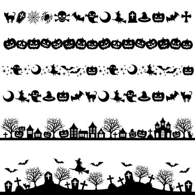 Halloween line decoration clipart