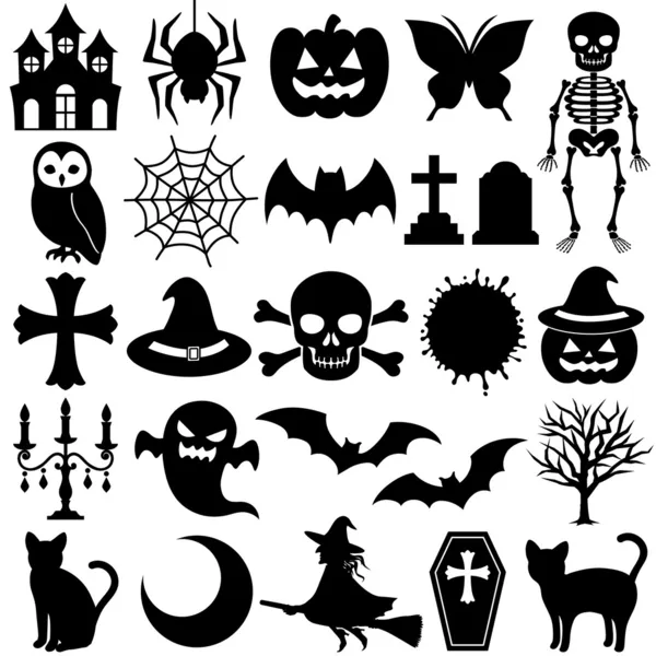 Halloween illustration icons — Stockfoto