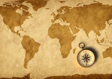 Old compass - 3D generated clipart