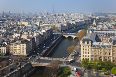 paris manzarası. Fransa.