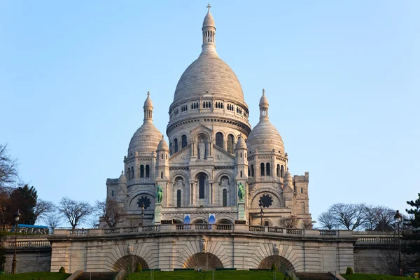 Bazilika Sacré coeur na Montmartru, Paříž. — Stock fotografie