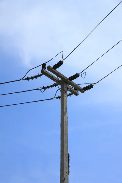 Vertical top electric pole — Stock Photo, Image