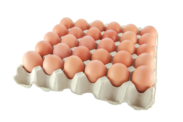 Třicet vejce v krycí papír. — Stock fotografie