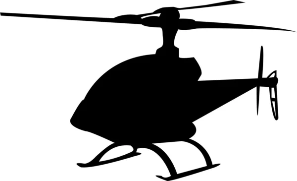 Helikopter silhouet — Stockvector