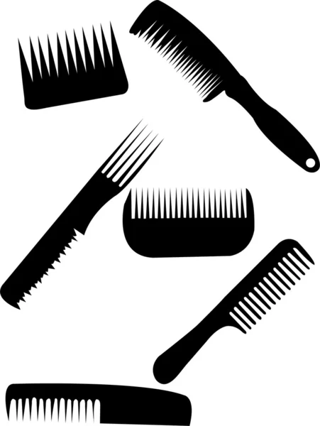 Comb collection — Stock Vector