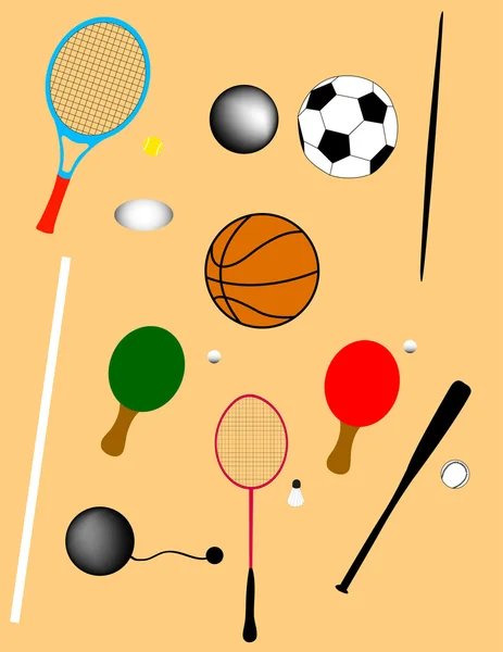 Elementos deportivos — Archivo Imágenes Vectoriales