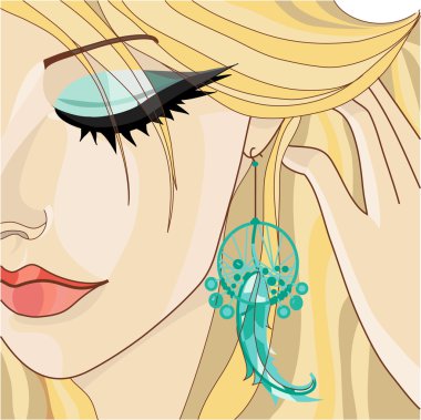 Girl with Earring clipart